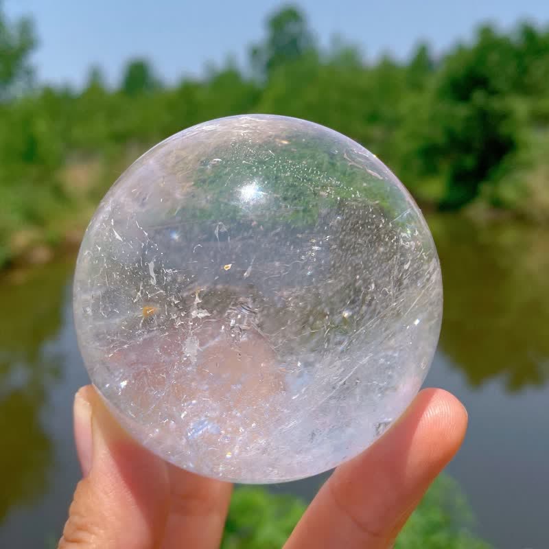 Olivenorma Natural Clear Quartz Crystal Sphere - image 4
