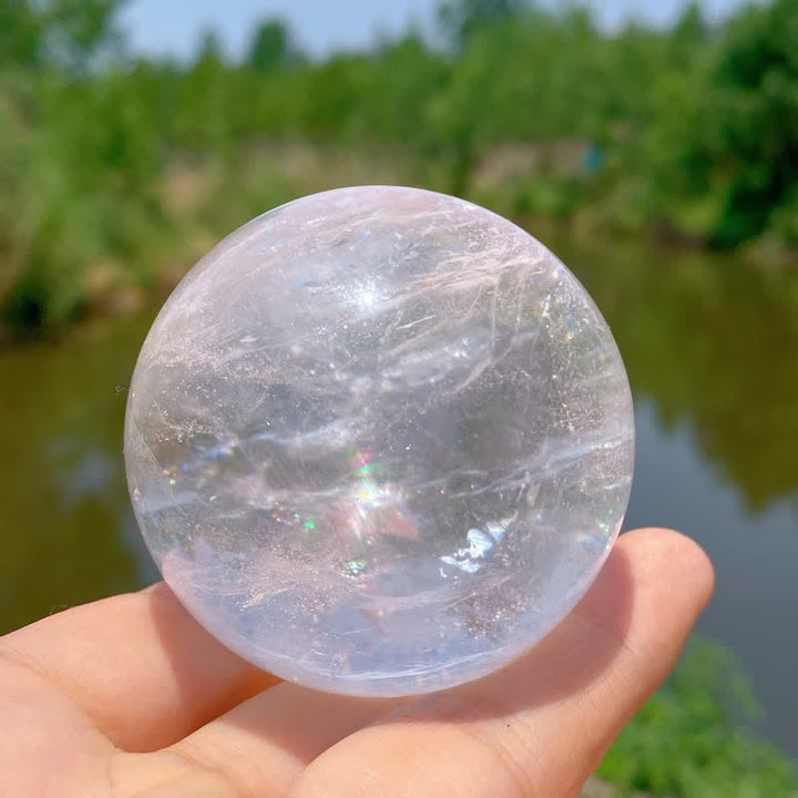 Olivenorma Natural Clear Quartz Crystal Sphere - 10cm - image 0