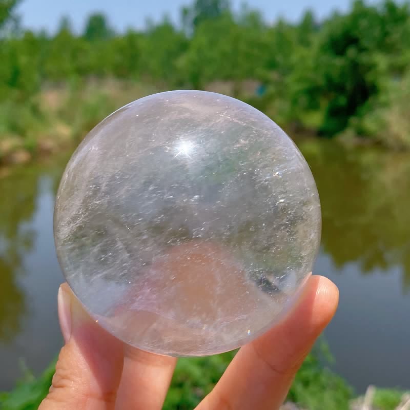 Olivenorma Natural Clear Quartz Crystal Sphere - image 3