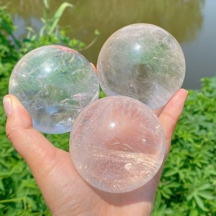 Olivenorma Natural Clear Quartz Crystal Sphere - image 2