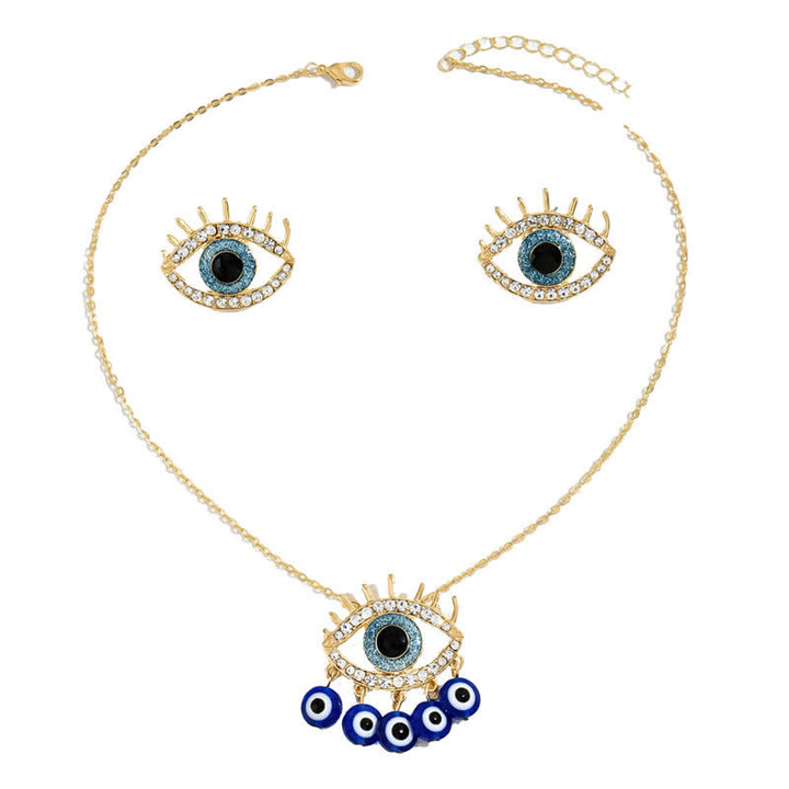 Olivenorma White Zircon Blue Topaz Evil Eye Jewelry - image 4