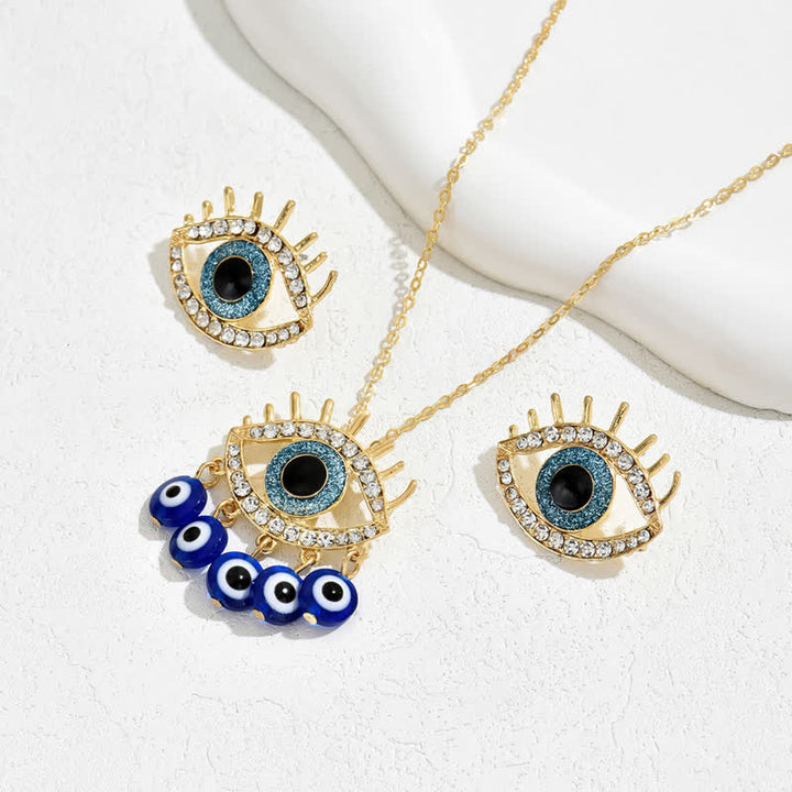 Olivenorma White Zircon Blue Topaz Evil Eye Jewelry - Evil Eye - image 0