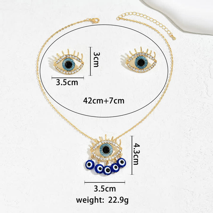 Olivenorma White Zircon Blue Topaz Evil Eye Jewelry - image 3