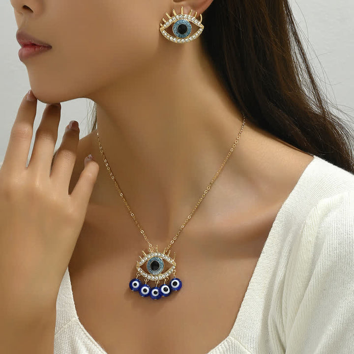 Olivenorma White Zircon Blue Topaz Evil Eye Jewelry - image 1