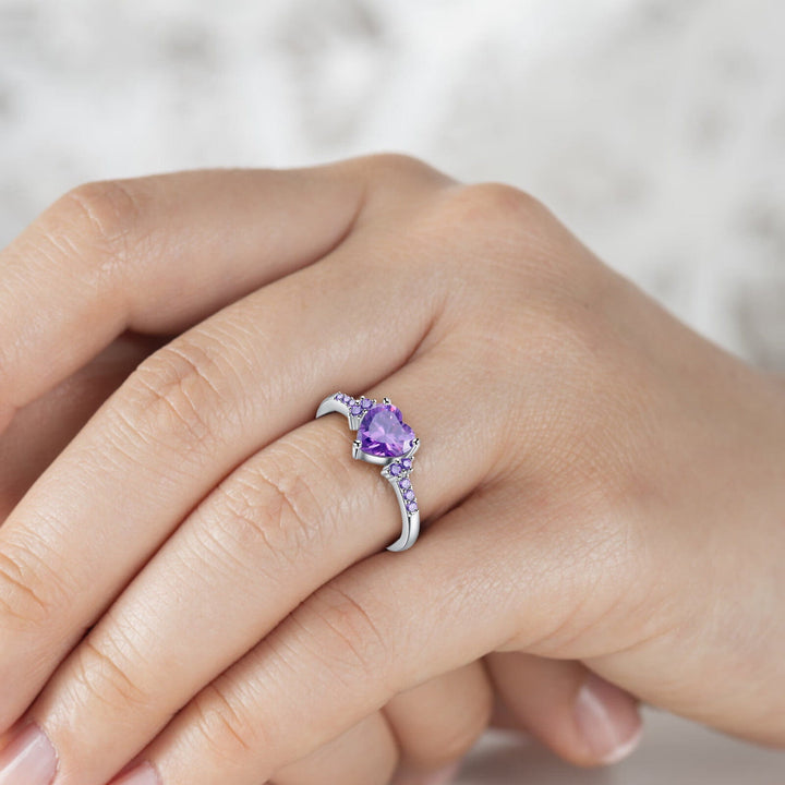 FREE Today: "Eternal Love" Amethyst Heart Ring - image 1