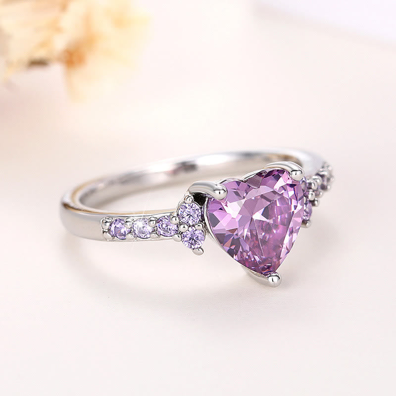 FREE Today: "Eternal Love" Amethyst Heart Ring - image 3