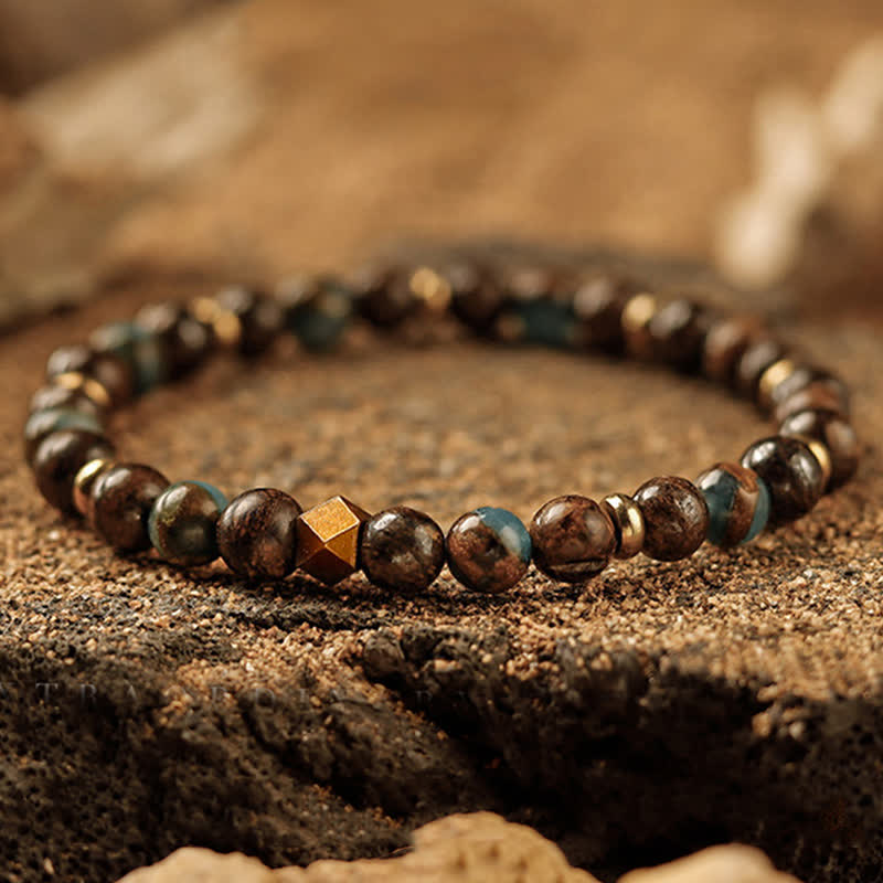 Olivenorma 6mm Natural Stone Men's Beaded Bracelet - image 15