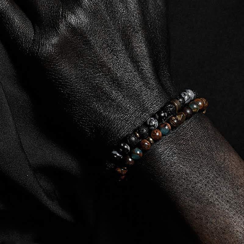 Olivenorma 6mm Natural Stone Men's Beaded Bracelet - image 24