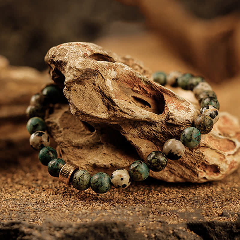 Olivenorma 6mm Natural Stone Men's Beaded Bracelet - image 6