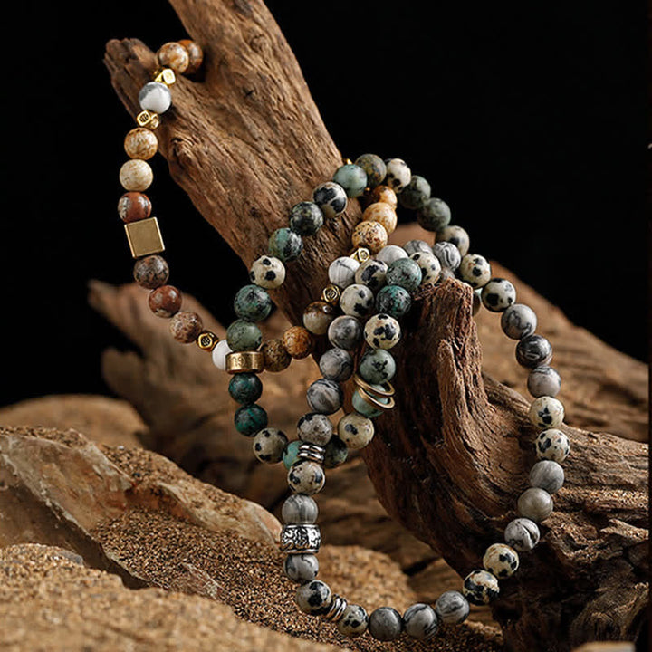 Olivenorma 6mm Natural Stone Men's Beaded Bracelet - image 20