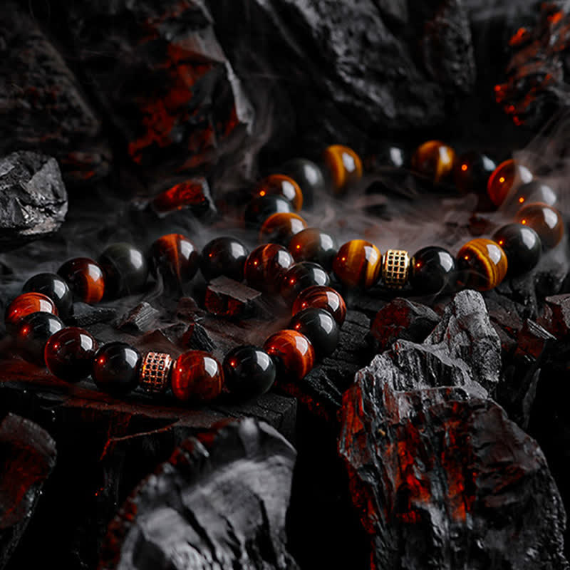 Olivenorma 12mm Natural Tiger Eye Men's Beaded Bracelet - image 10