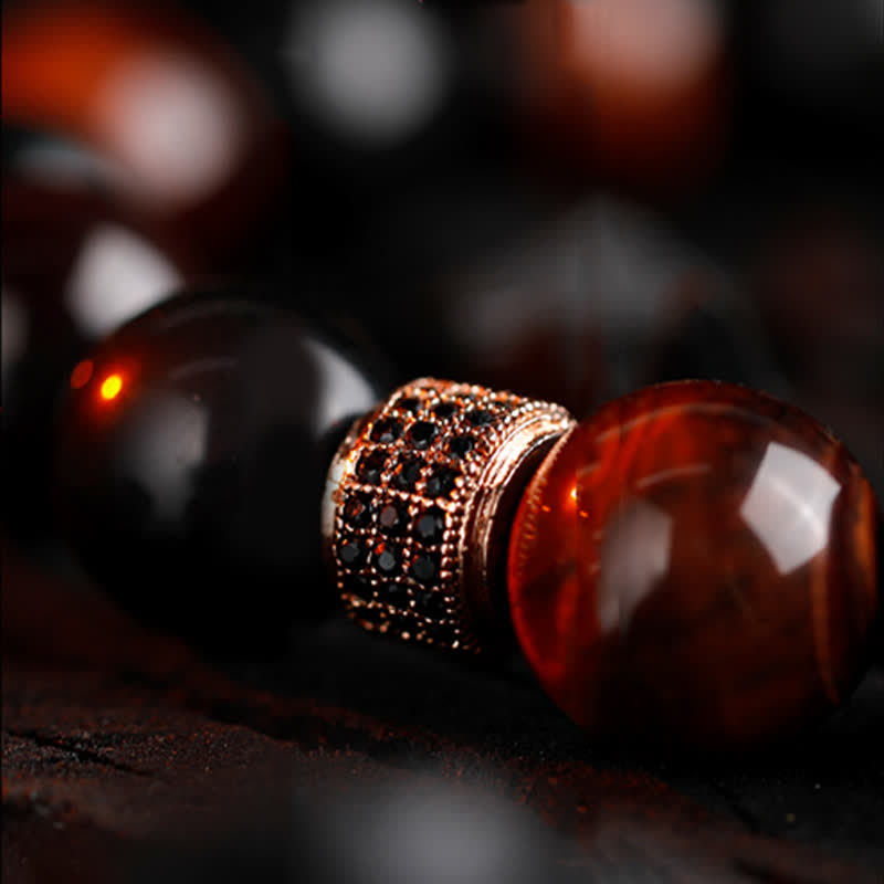 Olivenorma 12mm Natural Tiger Eye Men's Beaded Bracelet - image 9