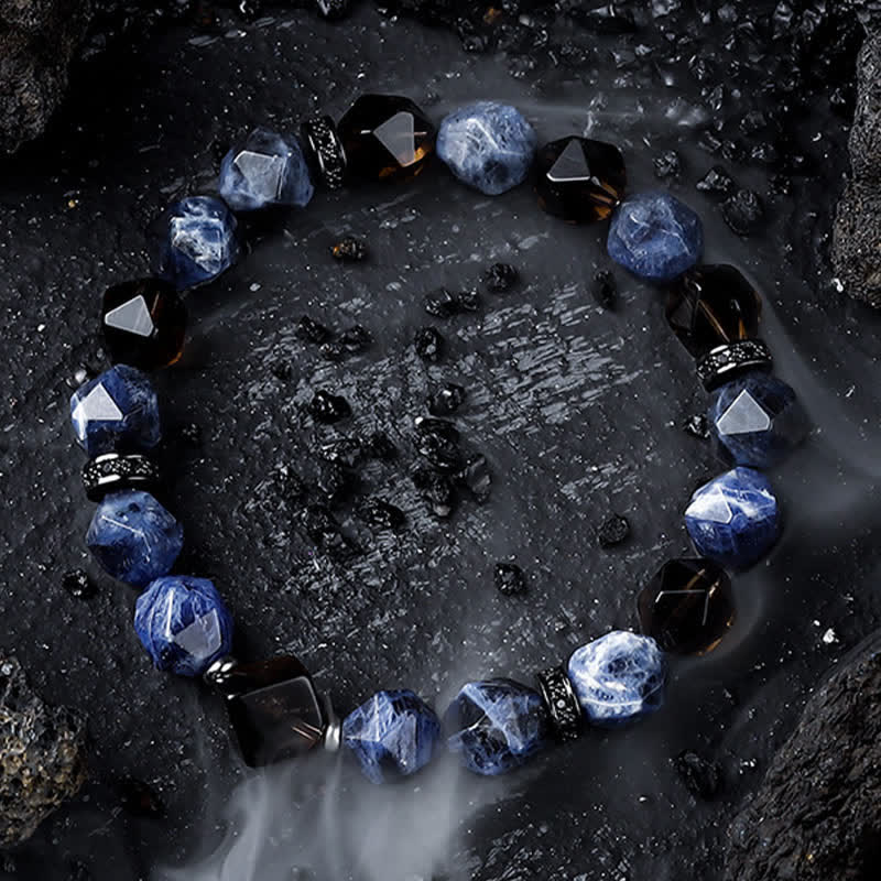 Olivenorma Natural Sodalite African Turquoise Men's Beaded Bracelet - image 1