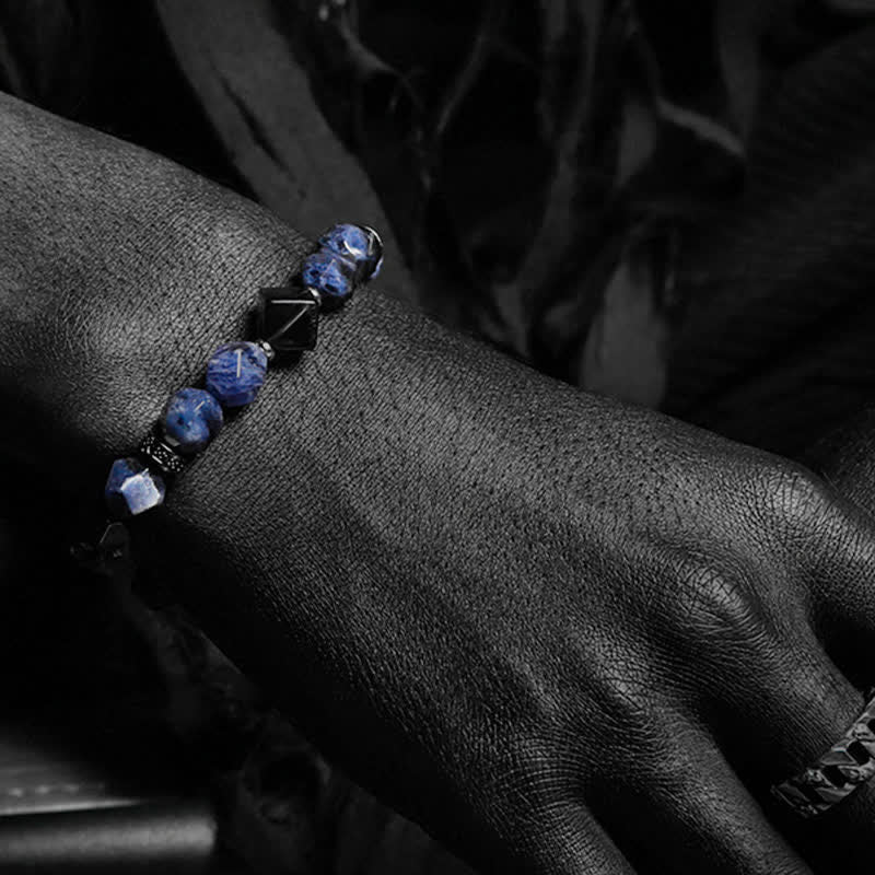 Olivenorma Natural Sodalite African Turquoise Men's Beaded Bracelet - image 2