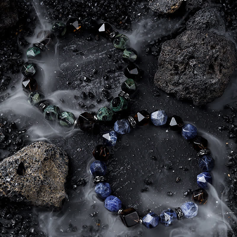 Olivenorma Natural Sodalite African Turquoise Men's Beaded Bracelet - image 10