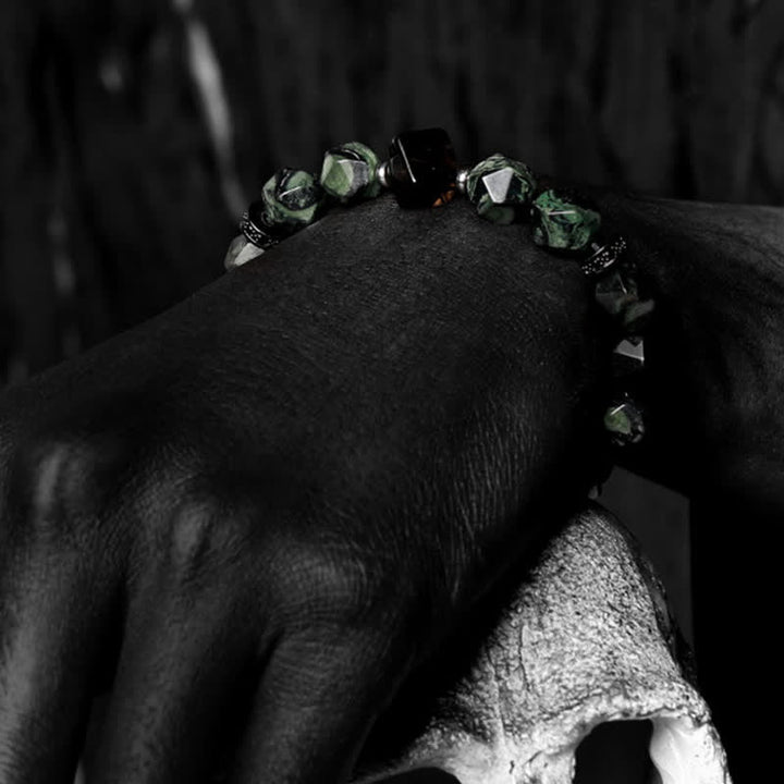 Olivenorma Natural Sodalite African Turquoise Men's Beaded Bracelet - image 7