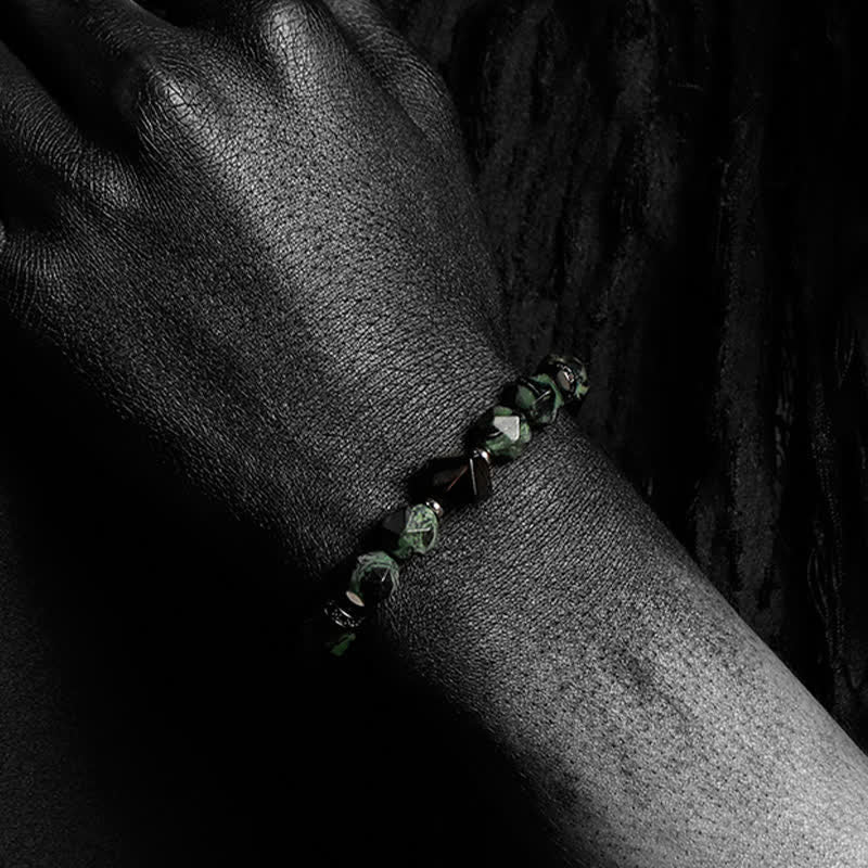 Olivenorma Natural Sodalite African Turquoise Men's Beaded Bracelet - image 8