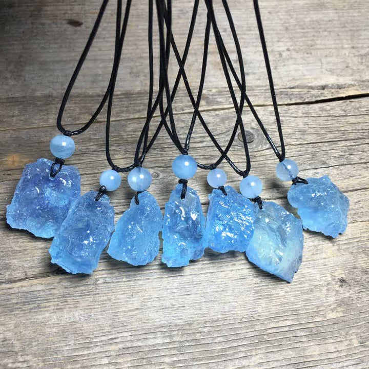 Olivenorma Natural Aquamarine Calm Gemstone Neclace - image 1