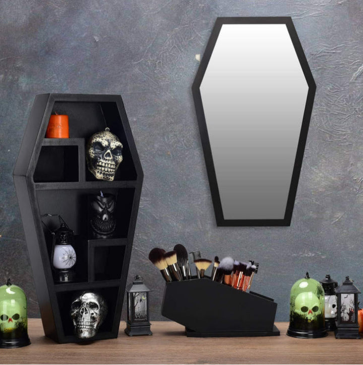 Olivenorma Spooky Coffin Shaped Shelf Halloween Crystal Shelf - image 3