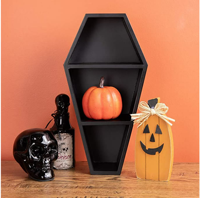 Olivenorma Spooky Coffin Shaped Shelf Halloween Crystal Shelf - image 2