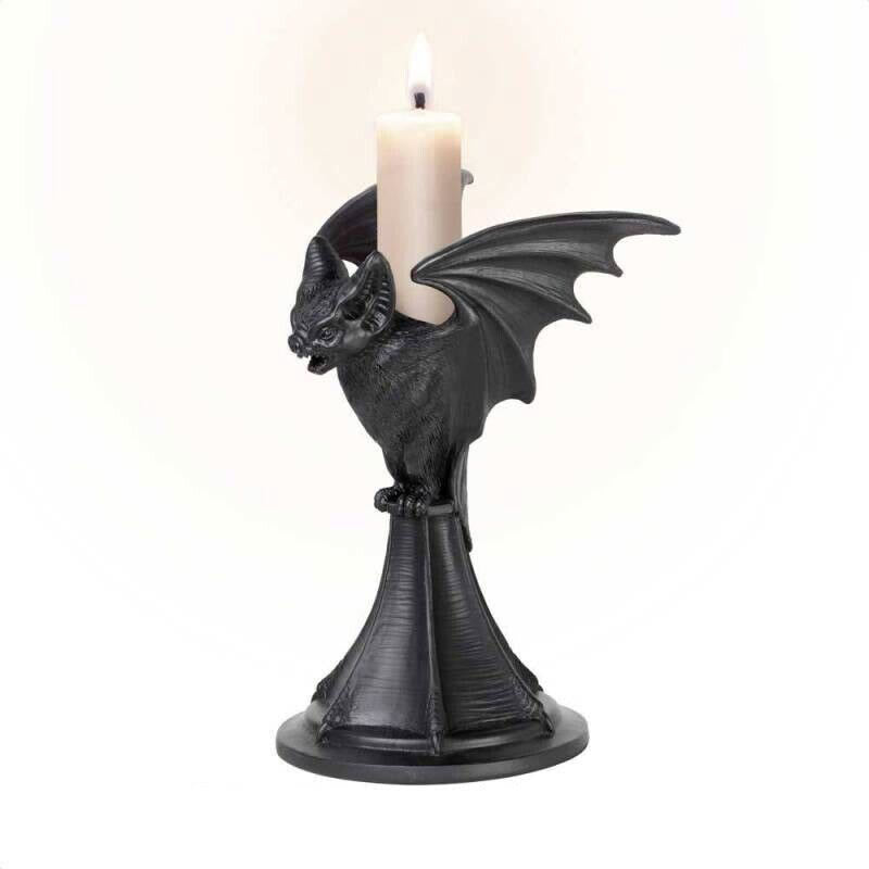 Olivenorma Resin Gothic Cat Shaped Candlestick Holder - image 1