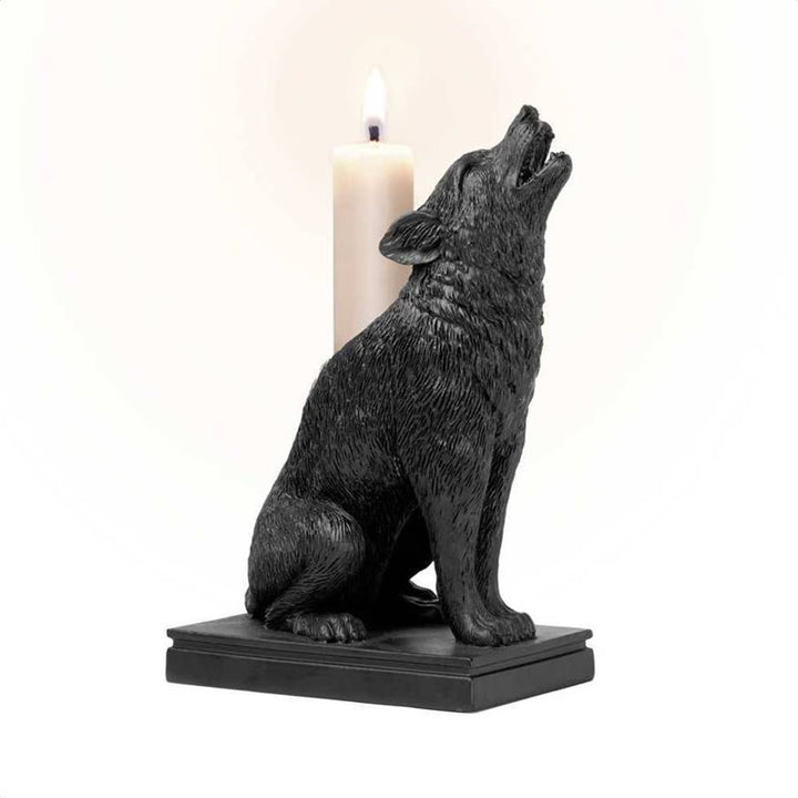 Olivenorma Gothic Cat Wolf Figurine Candle Stick Holder - image 5