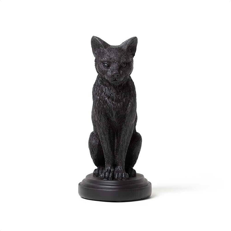 Olivenorma Gothic Cat Wolf Figurine Candle Stick Holder - image 1