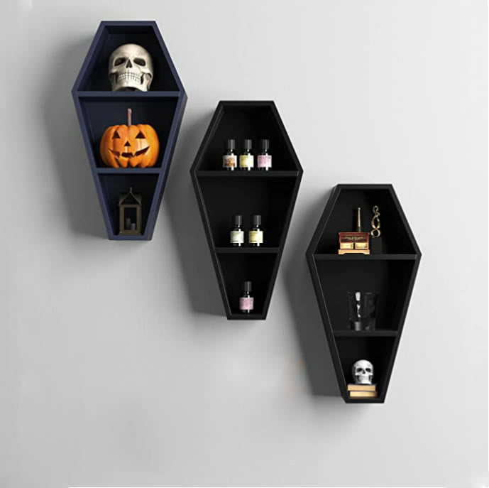 Olivenorma Spooky Coffin Shaped Shelf Halloween Crystal Shelf - image 0