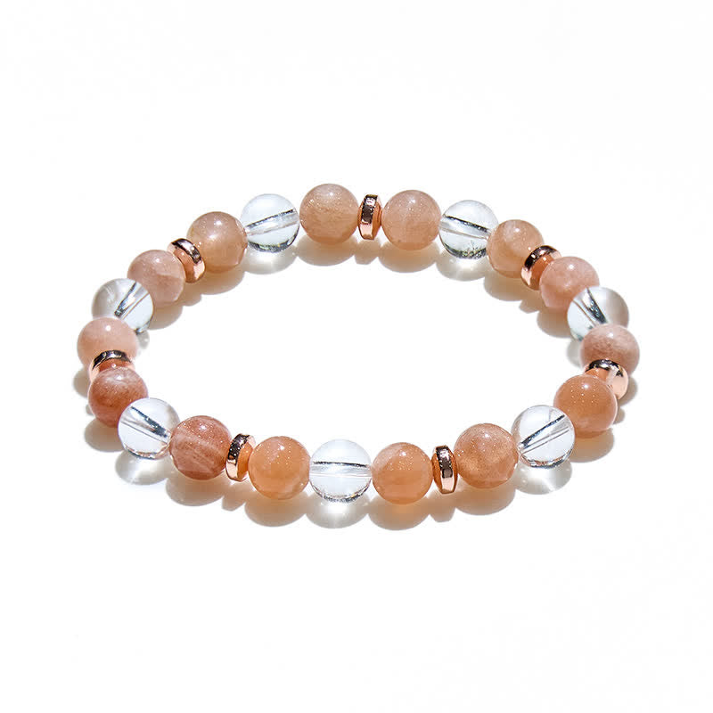 Olivenorma Natural Sun Stone Clear Crystal Women Bracelet - image 2