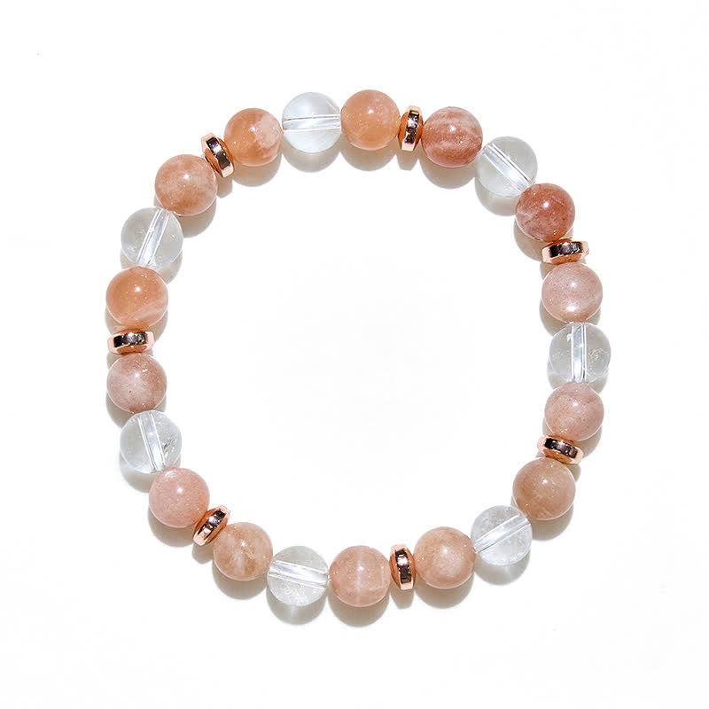 Olivenorma Natural Sun Stone Clear Crystal Women Bracelet - image 3