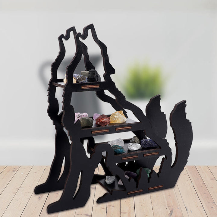 Olivenorma Wooden Crescent Gemstone Essentials Oils Storage Crystal Shelf - image 7