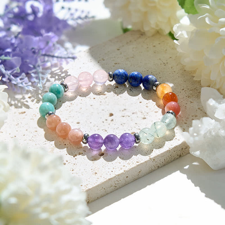 Olivenorma 8mm Various Natural Crystal Beads Women Bracelet - Natural Crystal - image 0