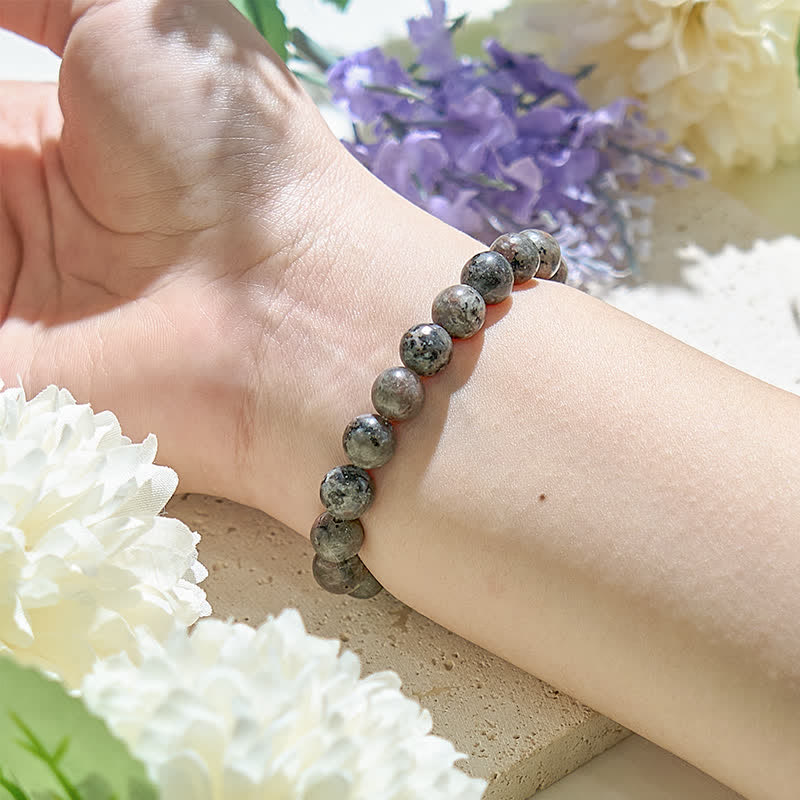 Olivenorma 6-12mm Natural Yooperlite Beads Bracelet - image 1