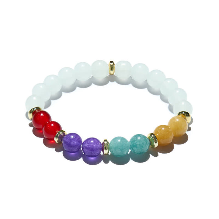 Olivenorma Natural Amethyst Aquamarine Clear Crystal Beads Bracelet - image 4