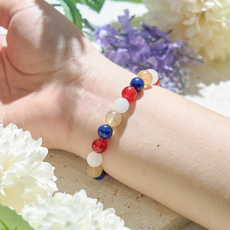 Olivenorma Natural Crystal Gold Rutilated Quartz Beads Bracelet - image 1