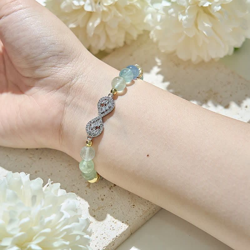 Olivenorma Natural Fluorite Beads Infinity Symbol Bracelet - image 1
