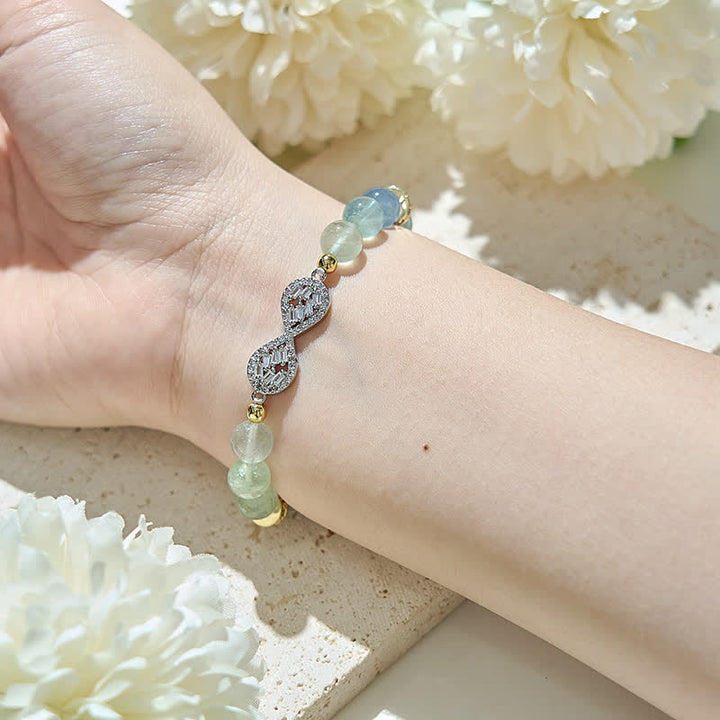 Olivenorma Natural Fluorite Beads Infinity Symbol Bracelet - image 1