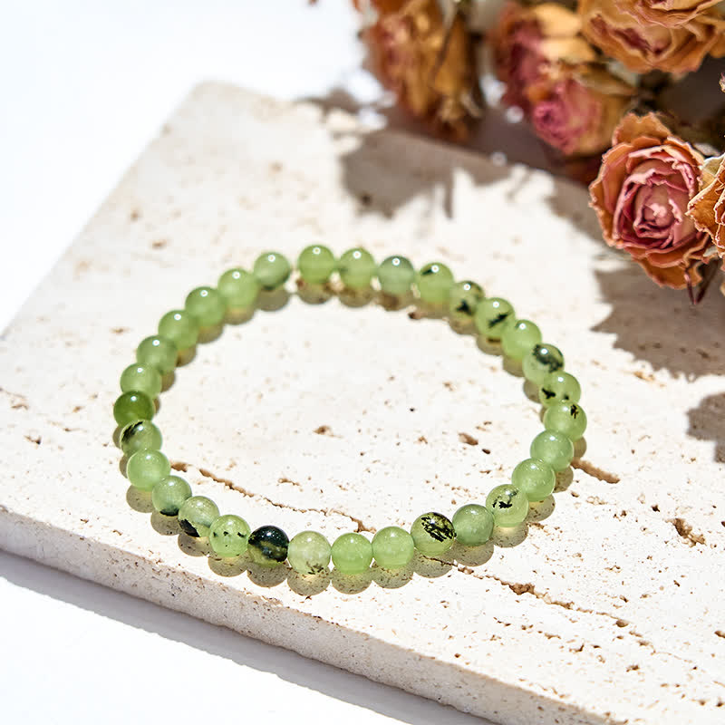 Olivenorma 4mm Natural Prehnite Beads Bracelet - image 2