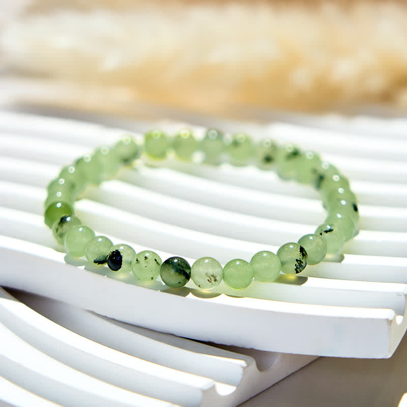 Olivenorma 4mm Natural Prehnite Beads Bracelet - image 3