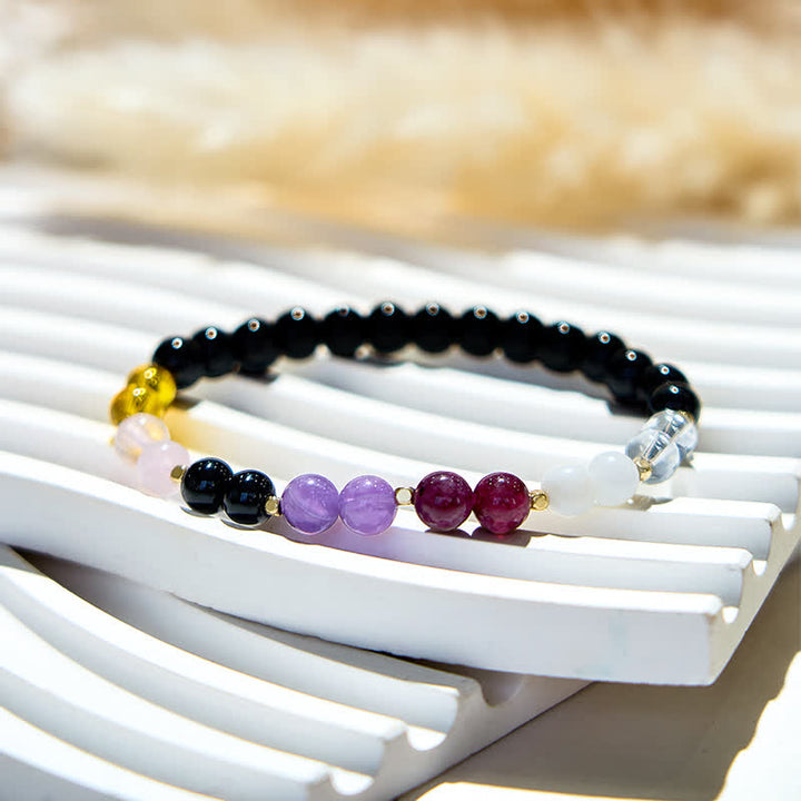 Olivenorma 6mm Natural Obsidian Crystal Beads Bracelet - image 4