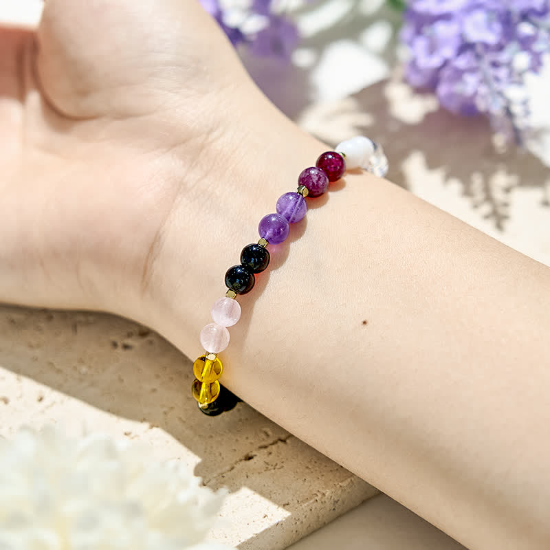 Olivenorma 6mm Natural Obsidian Crystal Beads Bracelet - image 1
