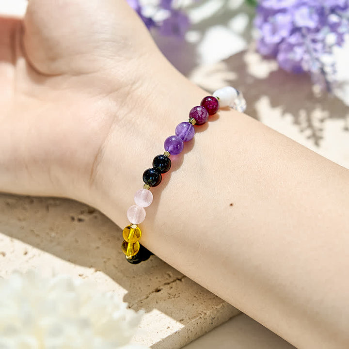 Olivenorma 6mm Natural Obsidian Crystal Beads Bracelet - image 1