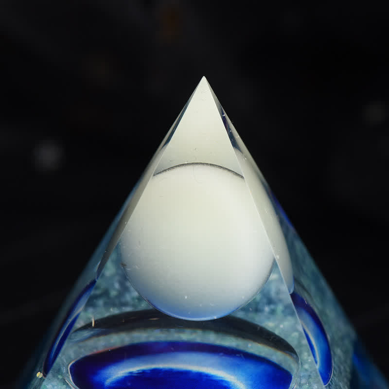 Olivenorma Opalite & Blue Glass Orgone Pyramid - image 3