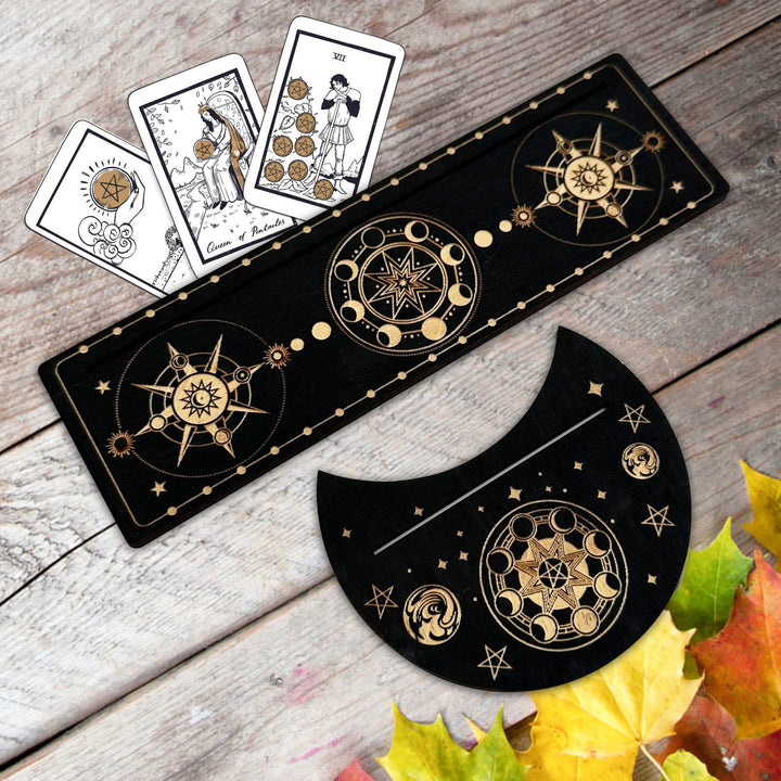 Olivenorma Wooden Moon Phase Tarot Card Stand Holder - Style X - image 6