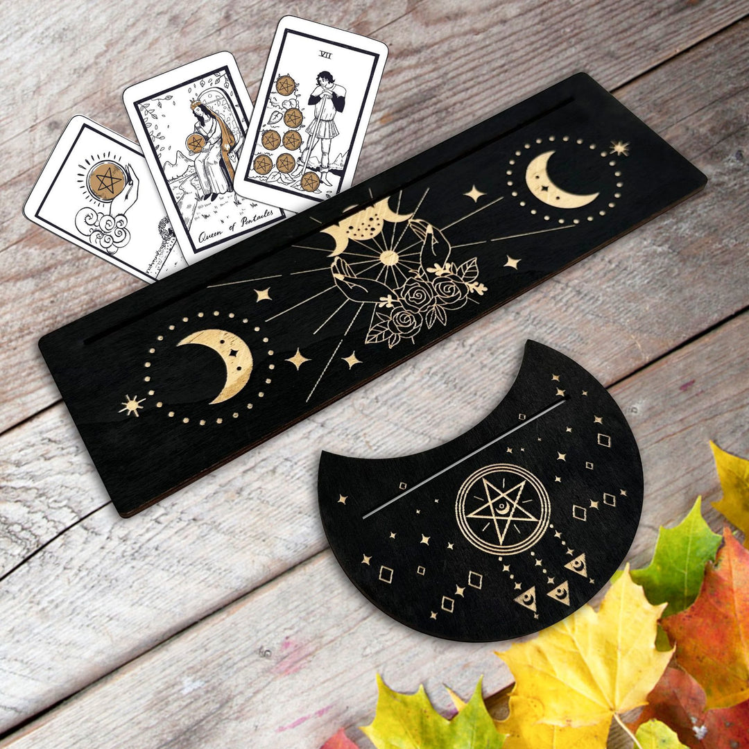 Olivenorma Wooden Moon Phase Tarot Card Stand Holder - Style Y - image 8
