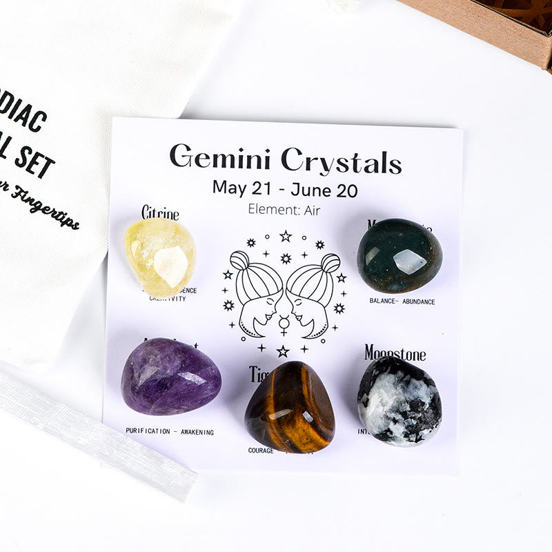 Olivenorma Zodiac 12 Constellations Healing Natural Crystal Set - Gemini - image 11