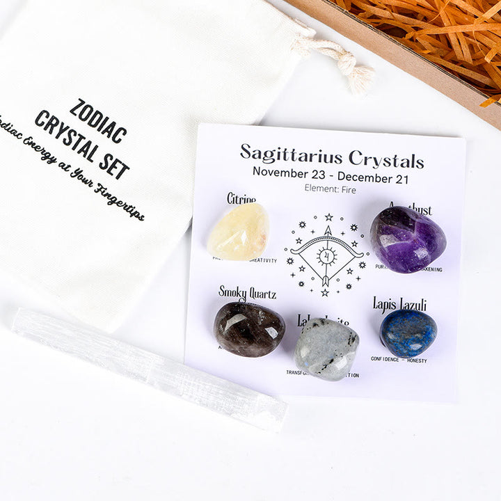 Olivenorma Zodiac 12 Constellations Healing Natural Crystal Set - Sagittarius - image 26