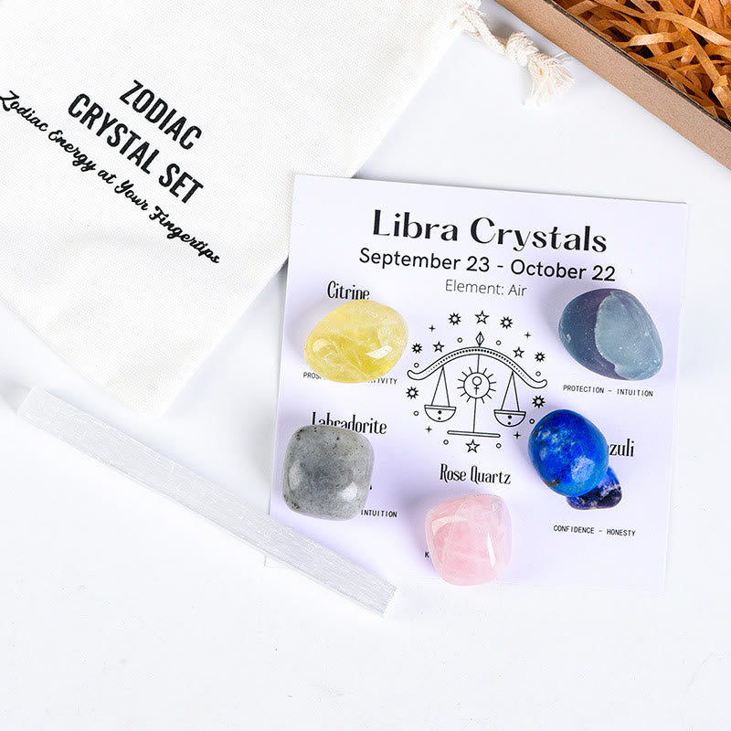 Olivenorma Zodiac 12 Constellations Healing Natural Crystal Set - Libra - image 22