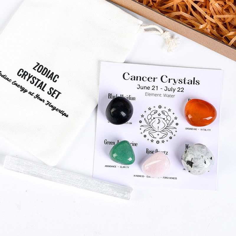 Olivenorma Zodiac 12 Constellations Healing Natural Crystal Set - Cancer - image 15