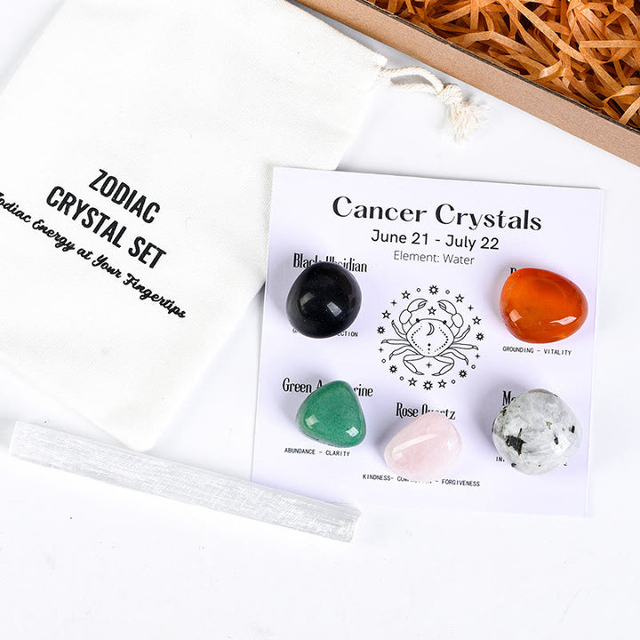 Olivenorma Zodiac 12 Constellations Healing Natural Crystal Set - Cancer - image 15